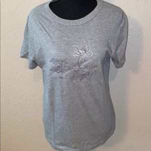 NWT fossil Gray flower t-shirt